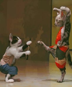 Dancing Crazy Cat Paint By Numbers