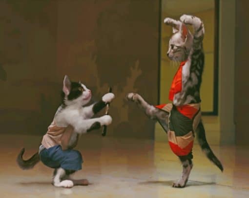 Dancing Crazy Cat Paint By Numbers
