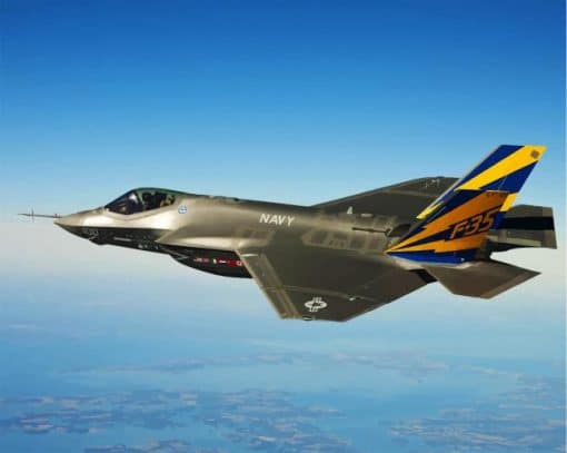 F35 Fighter Jet paint by numbers