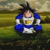 Goku In Saiyan Uniform Dragon Ball Z paint by numbers