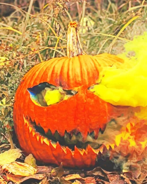 Halloween Big Pumpkin paint by numbers