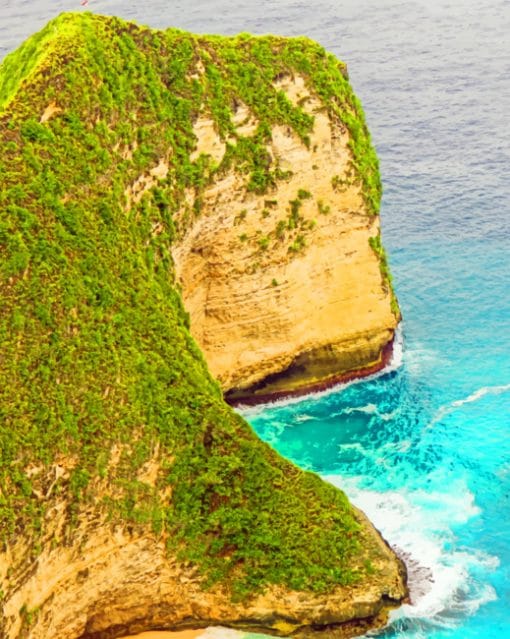 Indonesia Island Cliff paint by numbers