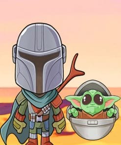 Mandalorian Baby Yoda paint by numbers