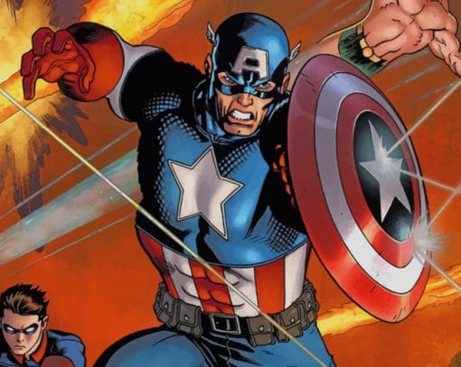 Marvelous Captain America Paint By Numbers