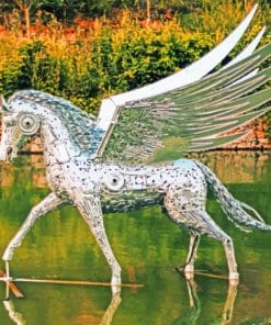 Metal Horse Statue paint by numbers