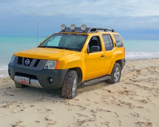 Nissan Jeep Truck In Cancun Sand paint by numbers