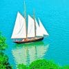 Ocean Sailing Boat paint by numbers