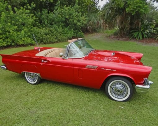 Red Ford Thunderbird Car paint by numbers