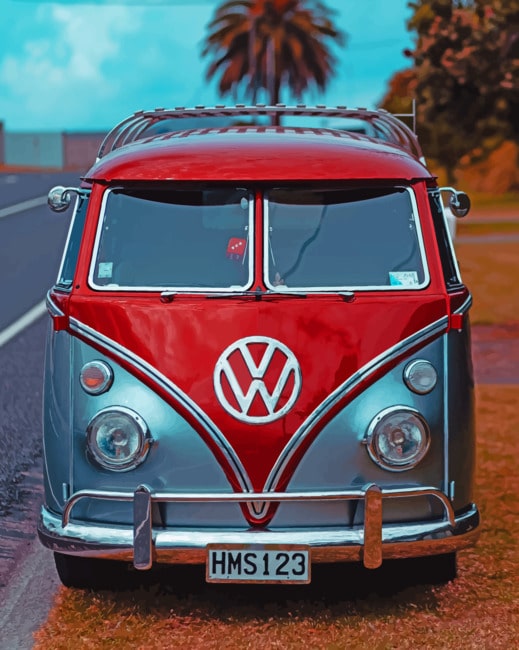 Volkswagen Mini Bus paint by numbers