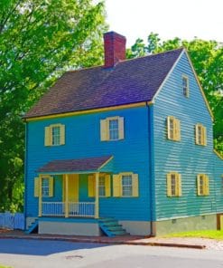 Yellow Blue House Paint By Numbers