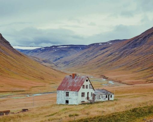 Abandoned Iceland Farm Home paint by numbers