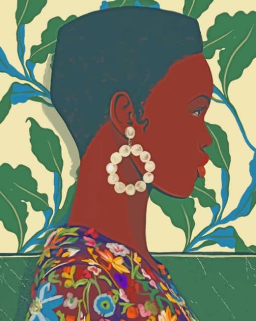 African Girl Illustration paint by numbers