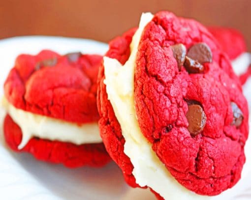Cookies Sandwich With Chocolate Cream paint by numbers