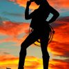 Cowgirl At Sunset paint by numbers