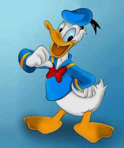 Donald The Duck Cartoon paint by numbers