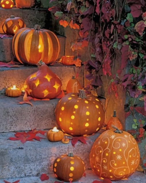 Halloween Pumpkin paint by numbers