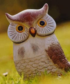 Horned Owl Figurine Bird paint by numbers