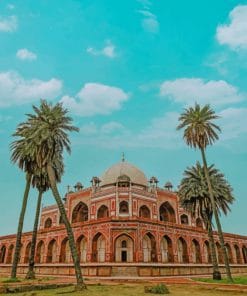 Humayun Tomb And Trees paint by numbers