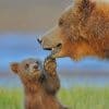 Mommy And Bear Cub Bear paint by numbers