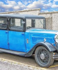 Old Blue Car paint by numbers