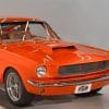 Orange Ford Mustang paint by numbers