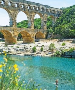 Pont Du Gard France paint by numbers