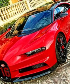 Red Bugatti paint by numbers