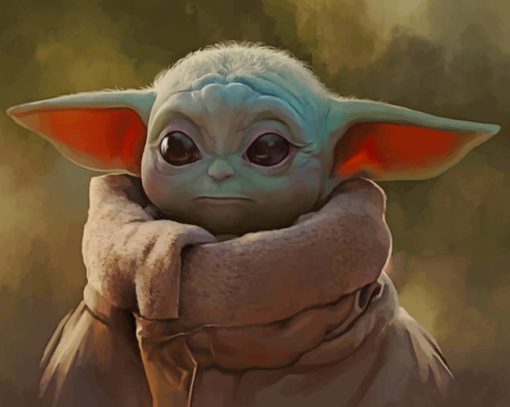Star Wars Artwork The Mandalorian Baby Yoda paint by numbers