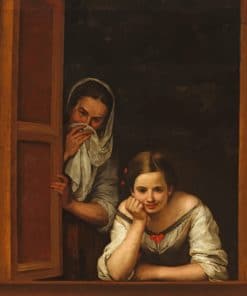 Two Women At A Window paint by numbers