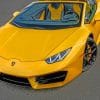 Yellow Lamborghini Huracan paint by numbers