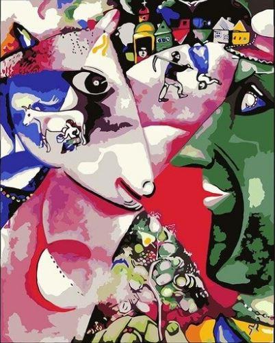 Me And My Village Marc Chagall paint by numbers