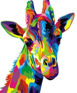 Colorful Giraffe Paint by numbers