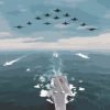 Aircraft Carriers On Ocean paint by numbers