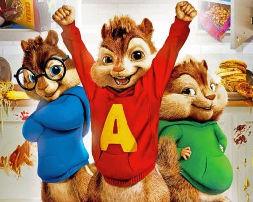 Alvin And The Chipmunks In The Kitchen Paint By Numbers