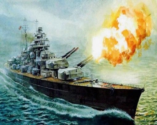 Bismarck On Sea Paint By Numbers