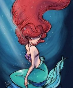 Animated Mermaid paint by numbers