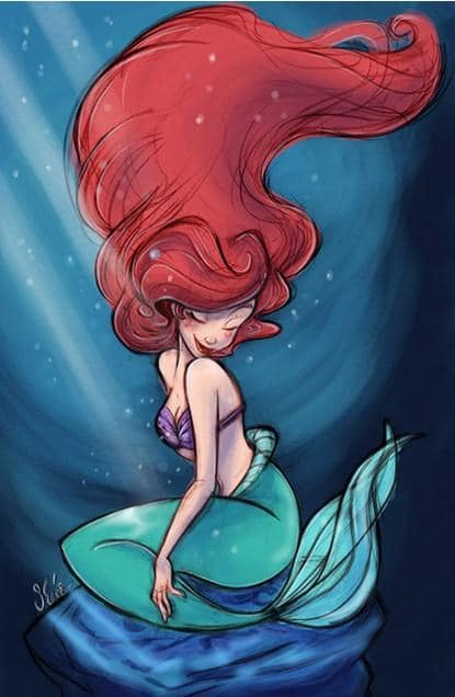 Animated Mermaid paint by numbers