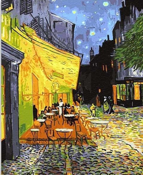 Café Terrace at Night Vincent van Gogh Paint by numbers