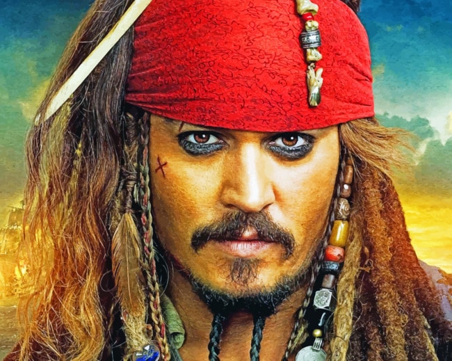 Captain Jack Sparrow - Actors Paint By Number - Num Paint Kit