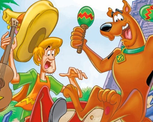 Dancing Scooby Doo Paint By Numbers