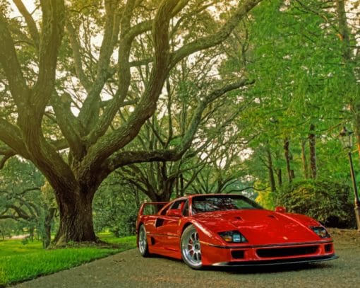 Ferrari F40 paint by numbers