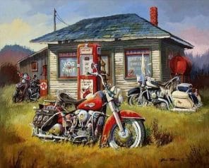 Harley Davidson Motorcycles paint by numbers