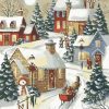Village Sleigh Ride Christmas paint by numbers