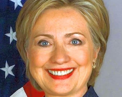 Hillary Clinton And The American Flag Paint By Numbers