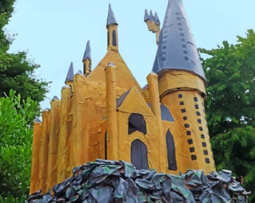 Homemade Hogwarts Castle paint by numbers