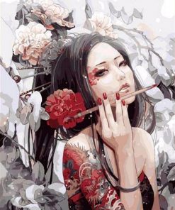 Japanese Woman paint by numbers