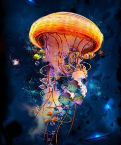 Jellyfish Galaxy paint by numbers