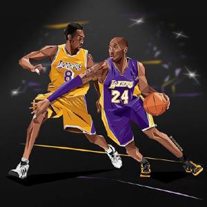 Kobe Bryant Number 8 & Number 24 Lakers Canvas - REVER LAVIE