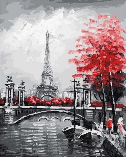 Seine River Through Paris paint by numbers