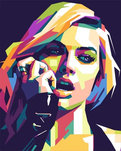 Margot Robbie on Pop Art Paint By Numbers